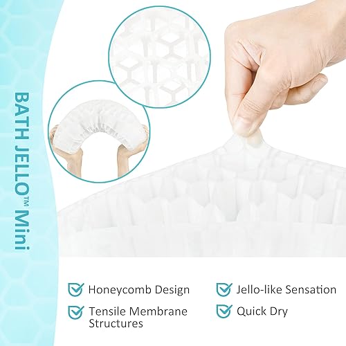 Miniatura 3 de Sunlit Bath Jello - Mini almohadas de baño de gel, almohada lumbar para bañera, almohada de apoyo para la espalda, almohada de gel con ventosas