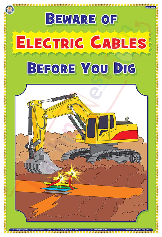 Buy TeachingNest Beware of Electric Cables before You Dig English