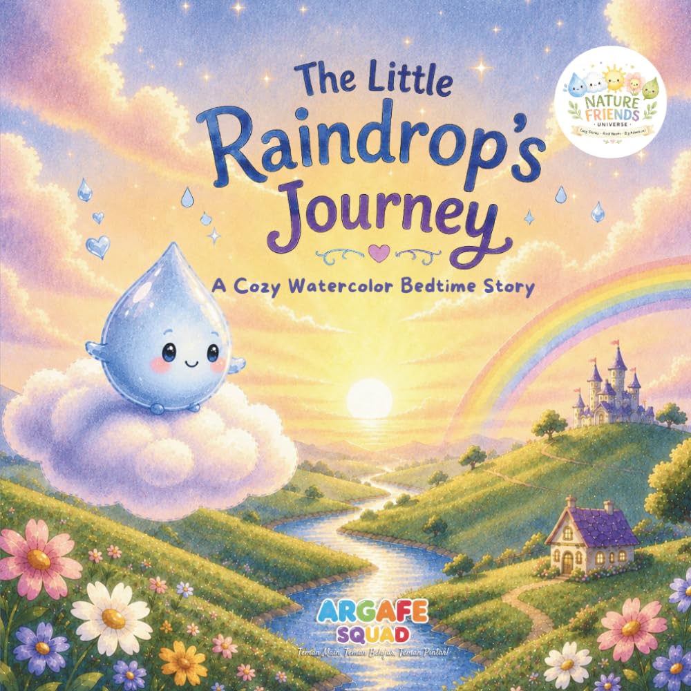 The Little Raindrop's Journey: A Cozy Watercolor Bedtime Story