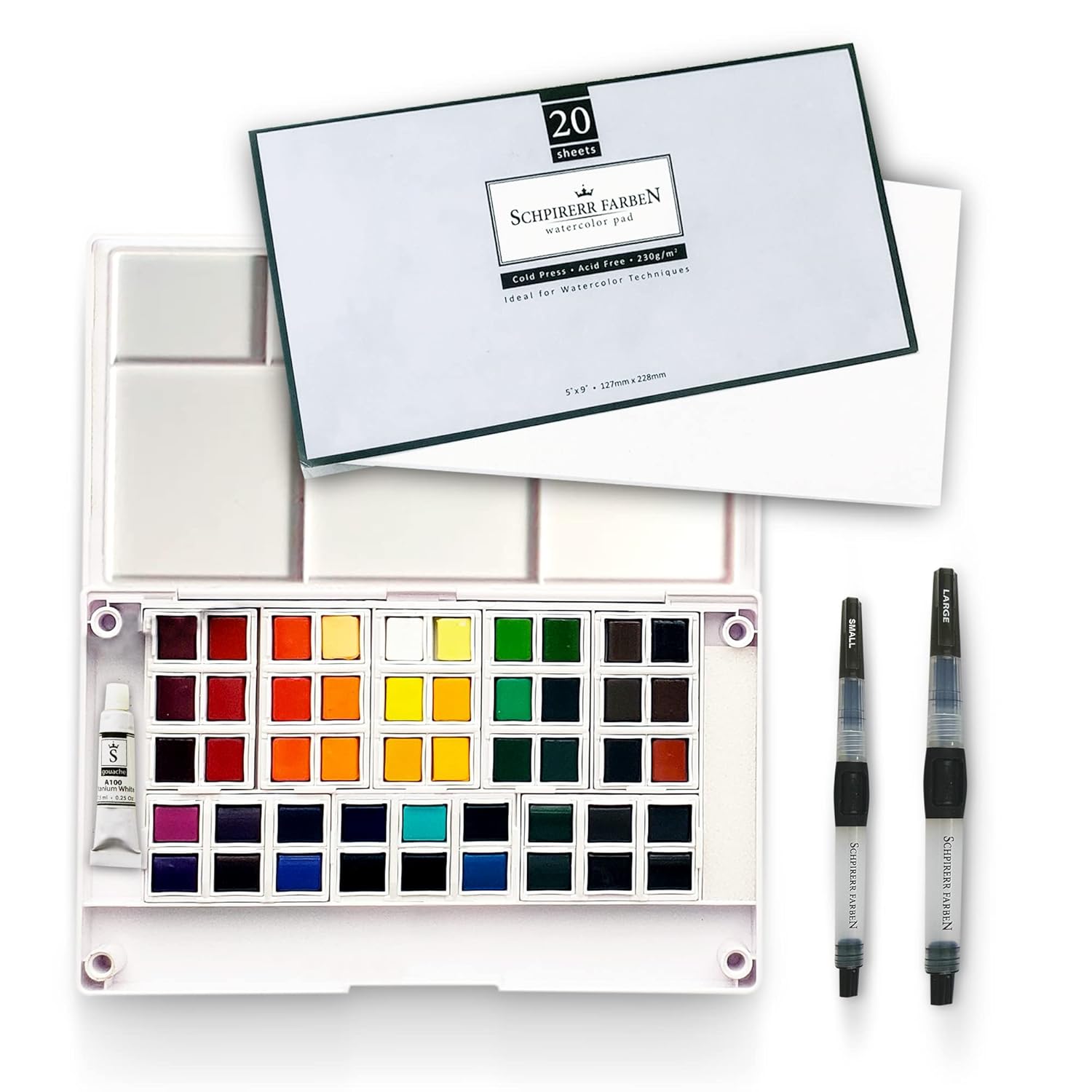SCHPIRERR FARBEN Art Supplies Watercolor Paint Set Travel Watercolor