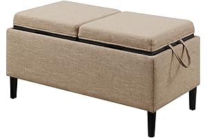 Convenience Concepts Magnolia Storage Ottoman with Reversible Trays: Your Versatile Home Companion