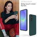 YATWIN Silicone Back Case for Samsung Galaxy A36, Soft-Touch Phone Back Cover for Samsung Galaxy A36 - Dark Green gallery image