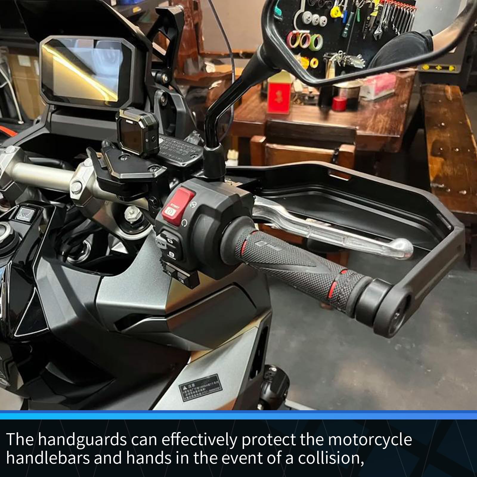 Paramani per moto Paramani in plastica ABS compatibili con Honda X-ADV 750 (2021-2025) CRF1100L Africa Twin/ADV (2020-2025) (Nero standard)
