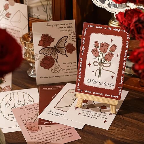 Miniatura 3 de UYXiNONE 30 piezas de collage de pared de rosas vintage, arte de pared estético para dormitorio, collage de pared de bricolaje, mini pósteres,