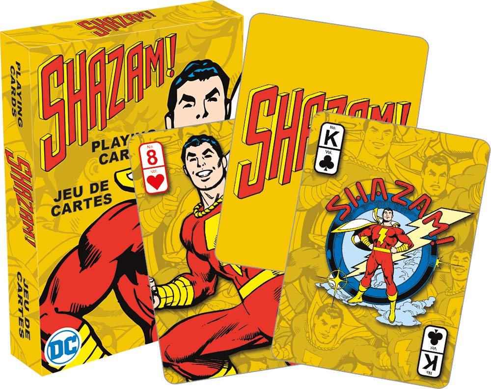 AQUARIUS DC Comics Shazam Playing Cards - Shazam Themed Deck of Cards for Your Favorite Card Games - Officially Licensed DC Comics Merchandise & Collectibles
