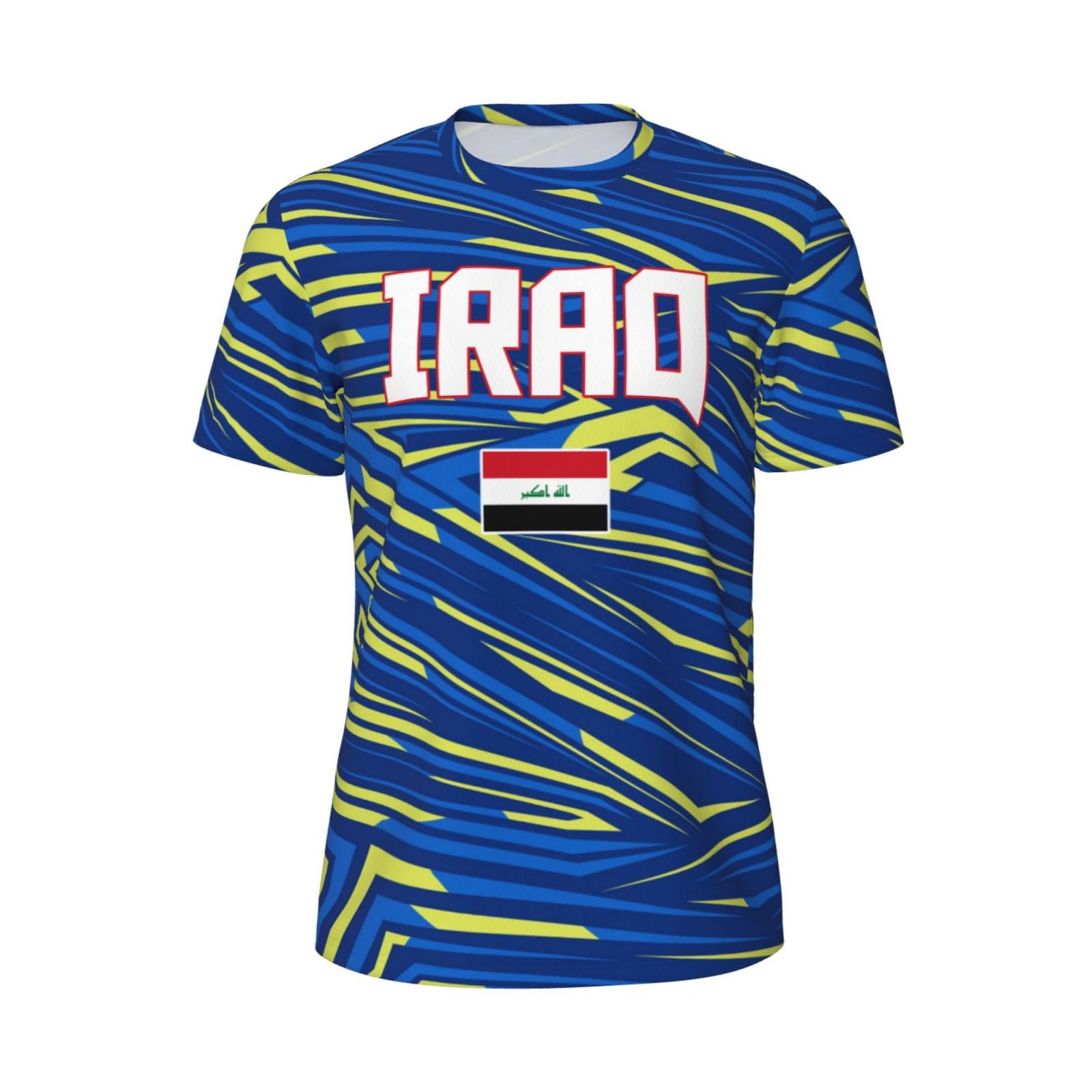 DABOYOZHZH Iraq Flag Cool Iraqans (11) Sports Jersey Mesh T-Shirt 3D Print for Running Cycling Soccer Tennis Fitness Climbing Shirts