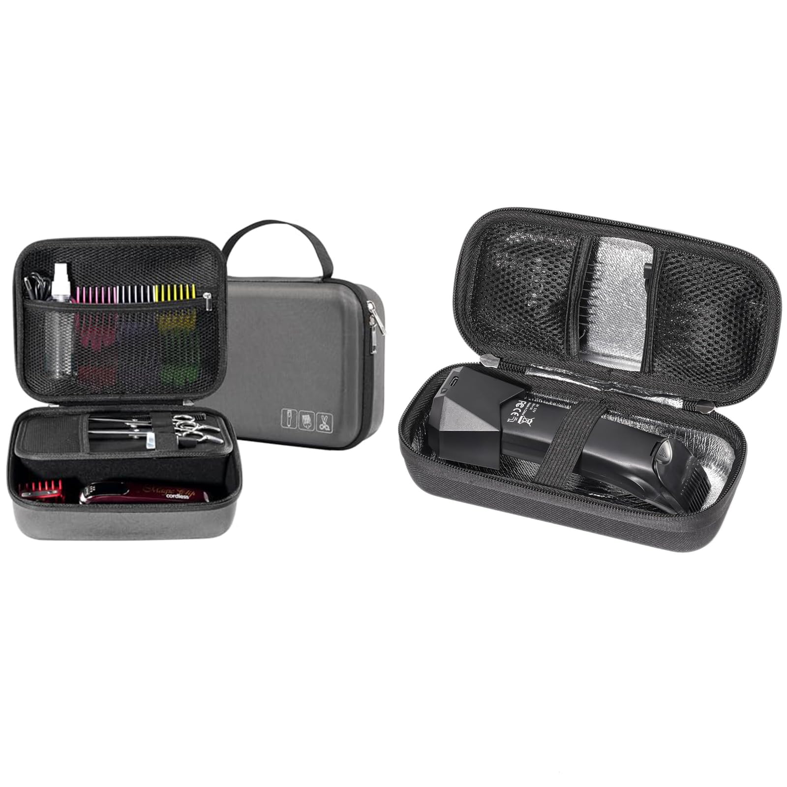 ProCase Hard Hair Clippers Case Bundle with Travel Case for Meridian Trimmer and Shave