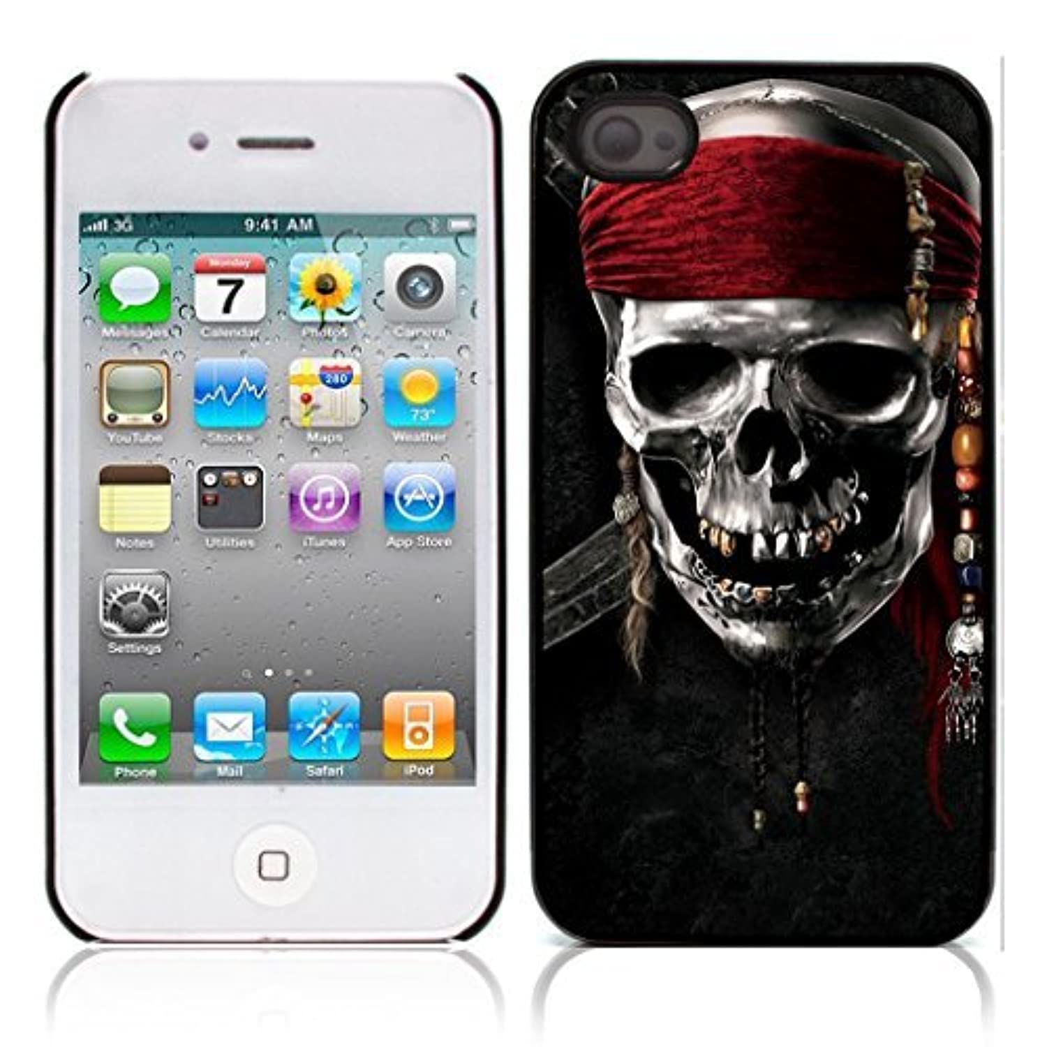 Skull Devil Diablo Hard Plastic and Aluminum Back Case for Apple iphone 4 4S