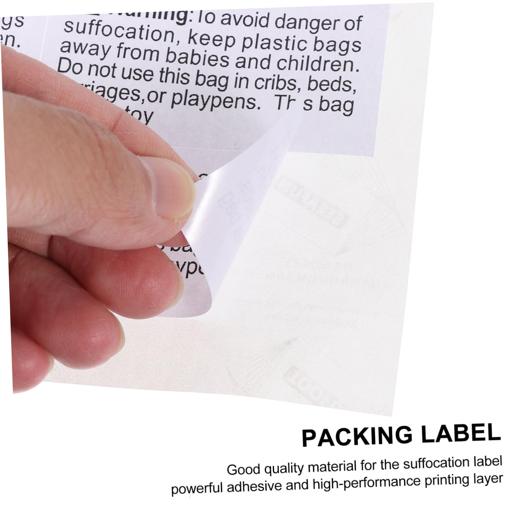 Erstickungsgefahr Versandetikett Selbstklebend 1000 Stück Weiß Papier