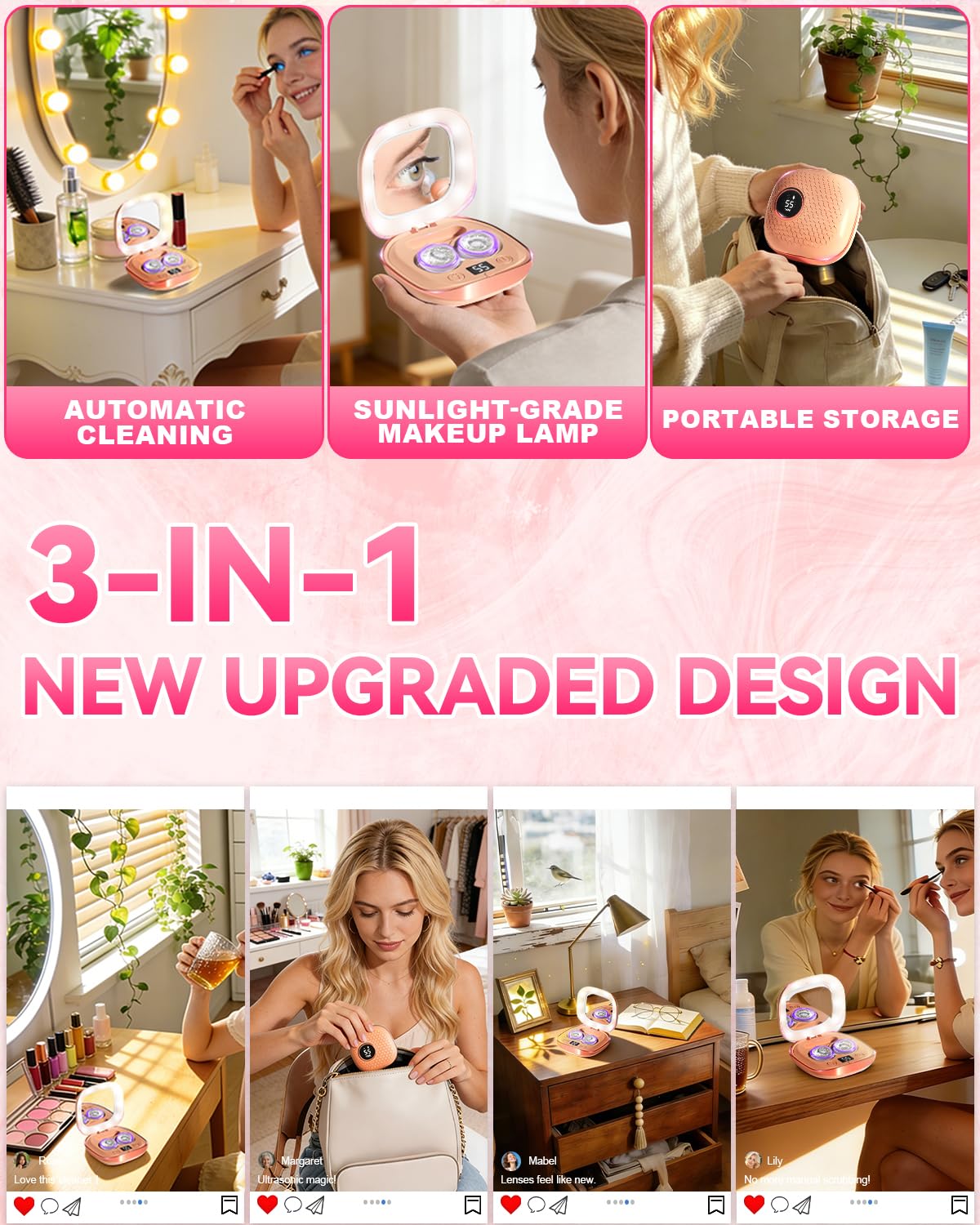 2025 Contact Lens Cleaner Gentle Cleaning (Light Pink)0523 — view 4