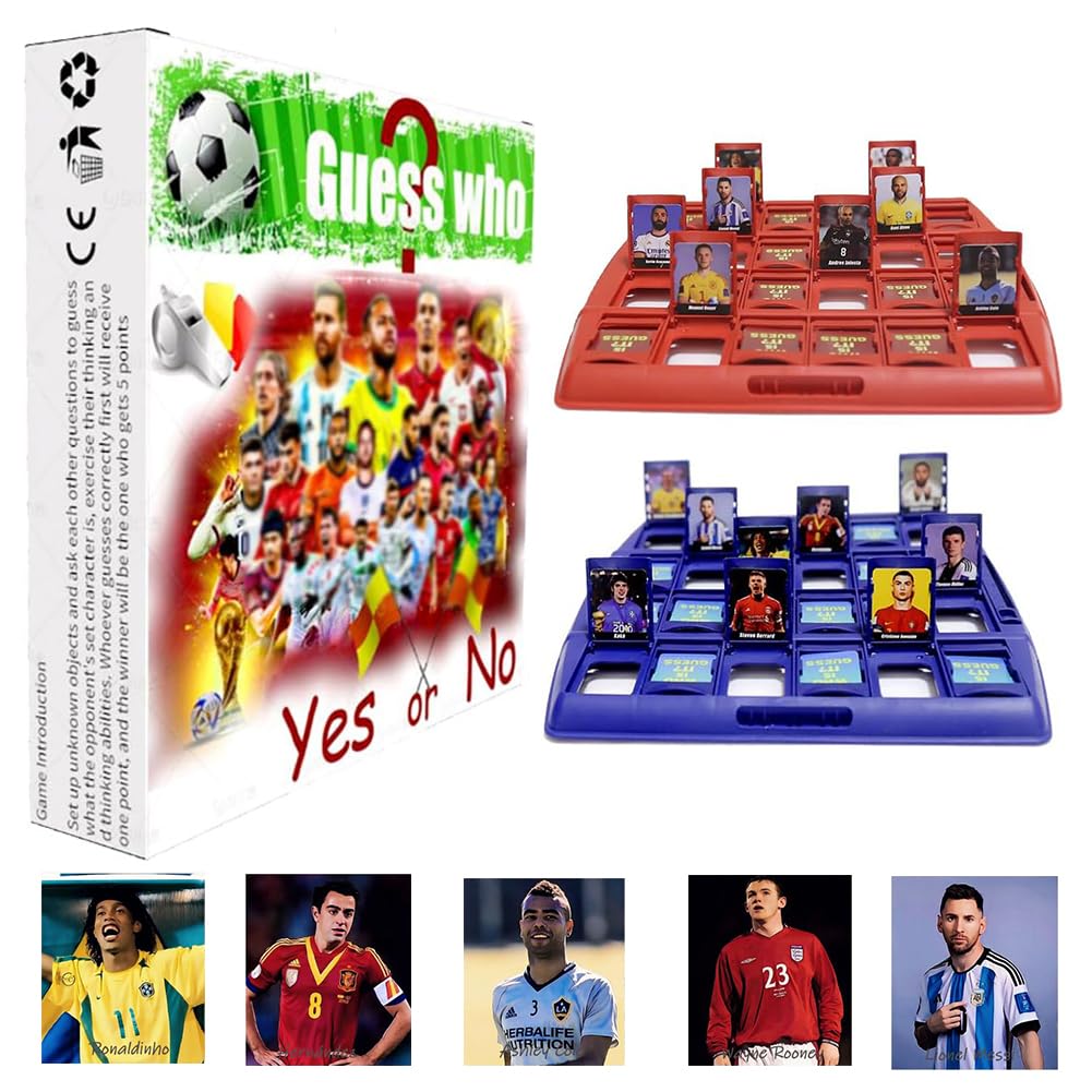 World Football Stars Guess Who?Board Game, Play with Messi, 24