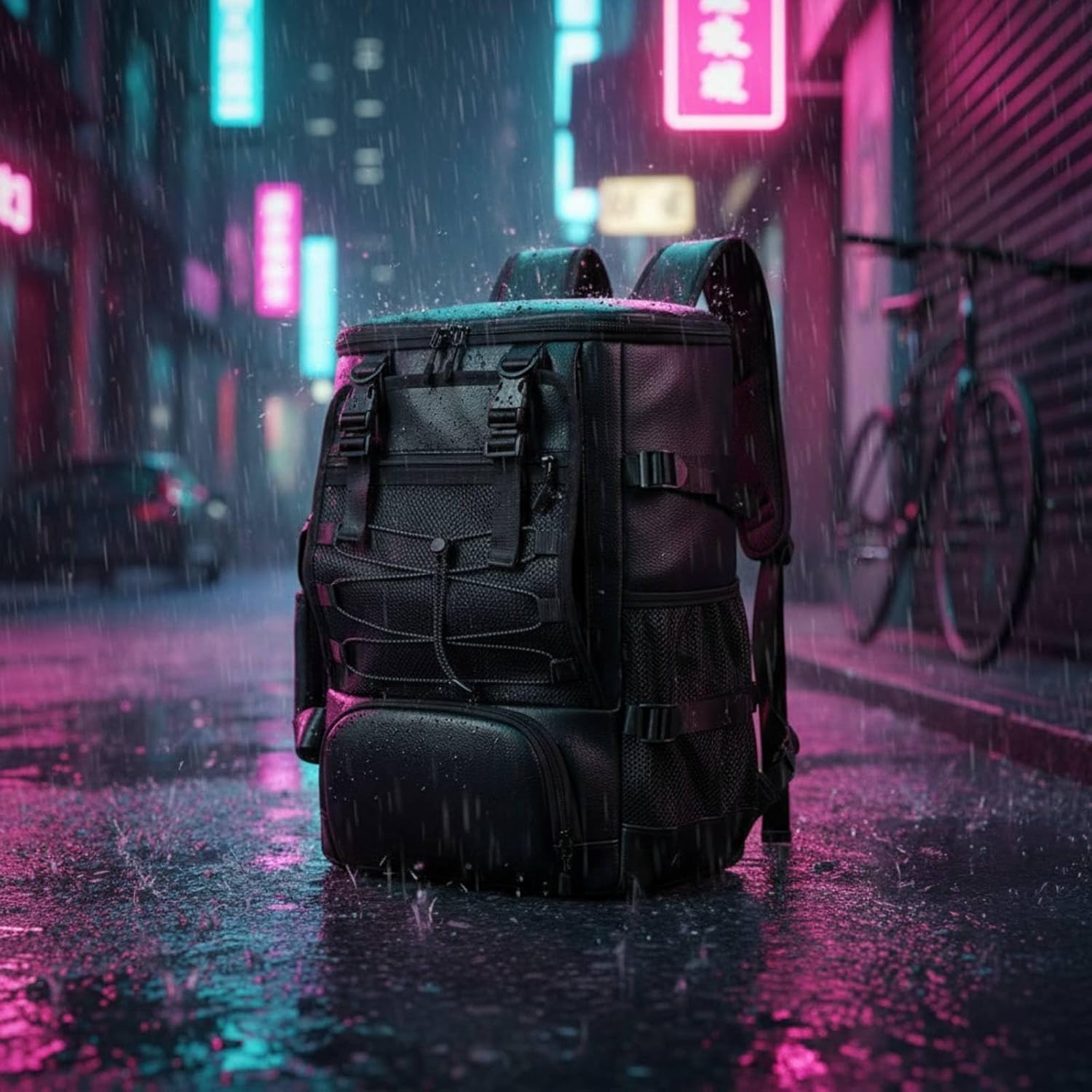 PU Leather Skateboard Backpack Versatile Design Multipurpose Helmet Carrier Bag Luggage Strap Sports Rucksack for Journeyers, Outdoor Activities