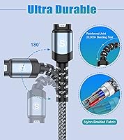 Vista 3 de Garmin - Cable cargador de reloj 2 unidades, 4 pies compatible con Garmin Fenix 5 5S 5X 6 6S 6X Plus Pro 7 7S 7X, Forerunner 945 45 45S 245 Music