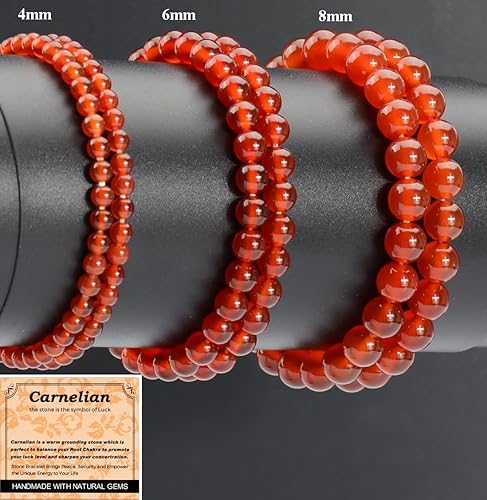 Vista 700 de MASSIVE BEADS Pulsera elástica de yoga hecha a mano con piedra natural, cristal curativo, energía, regalos para adultos unisex de 0.157 in, 0.236
