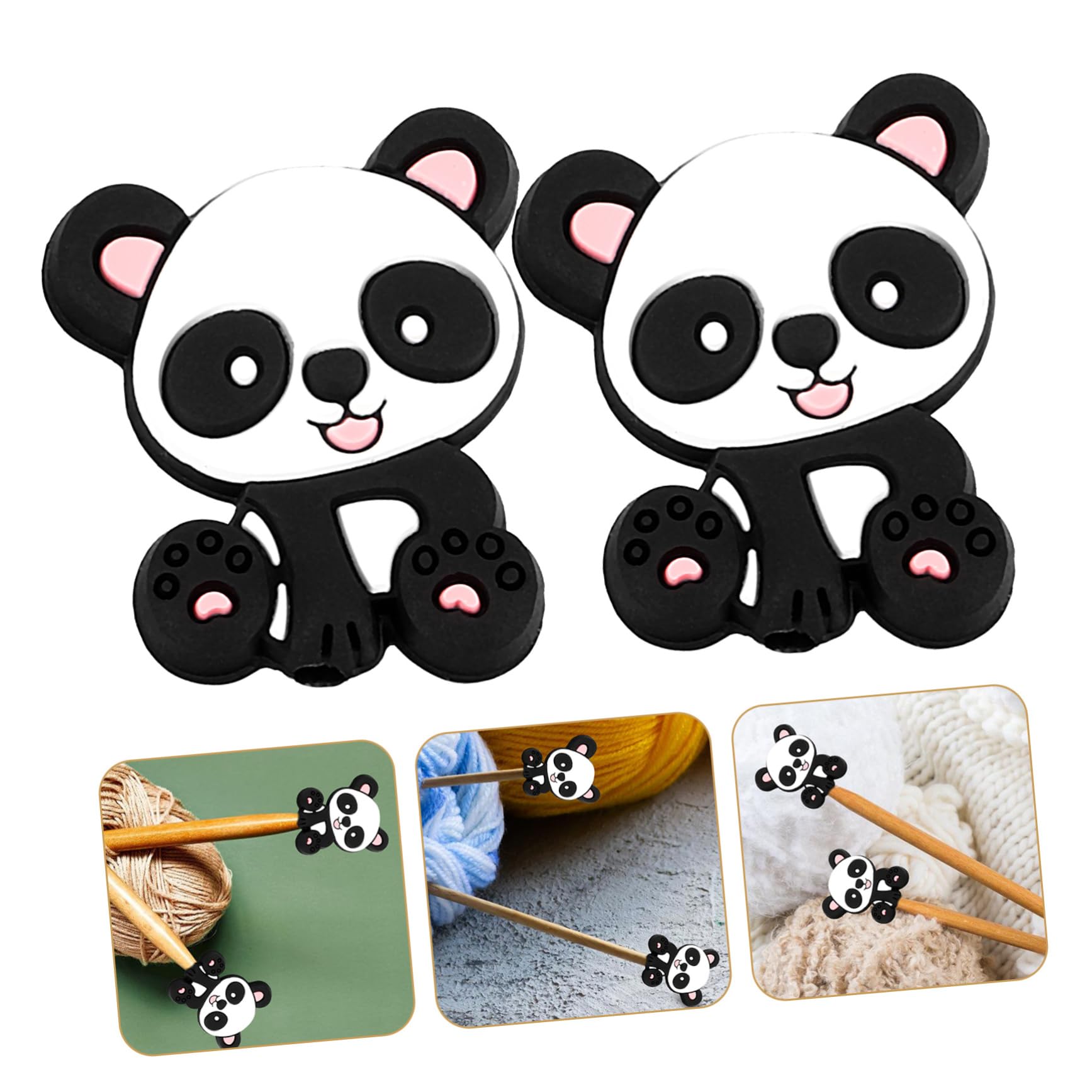 Lurrose 40piezas Tapones De Agujas De Tejer De Goma Para Agujas De Tejer Accesorios De Manualidades Antideslizantes y Prácticos y Coser