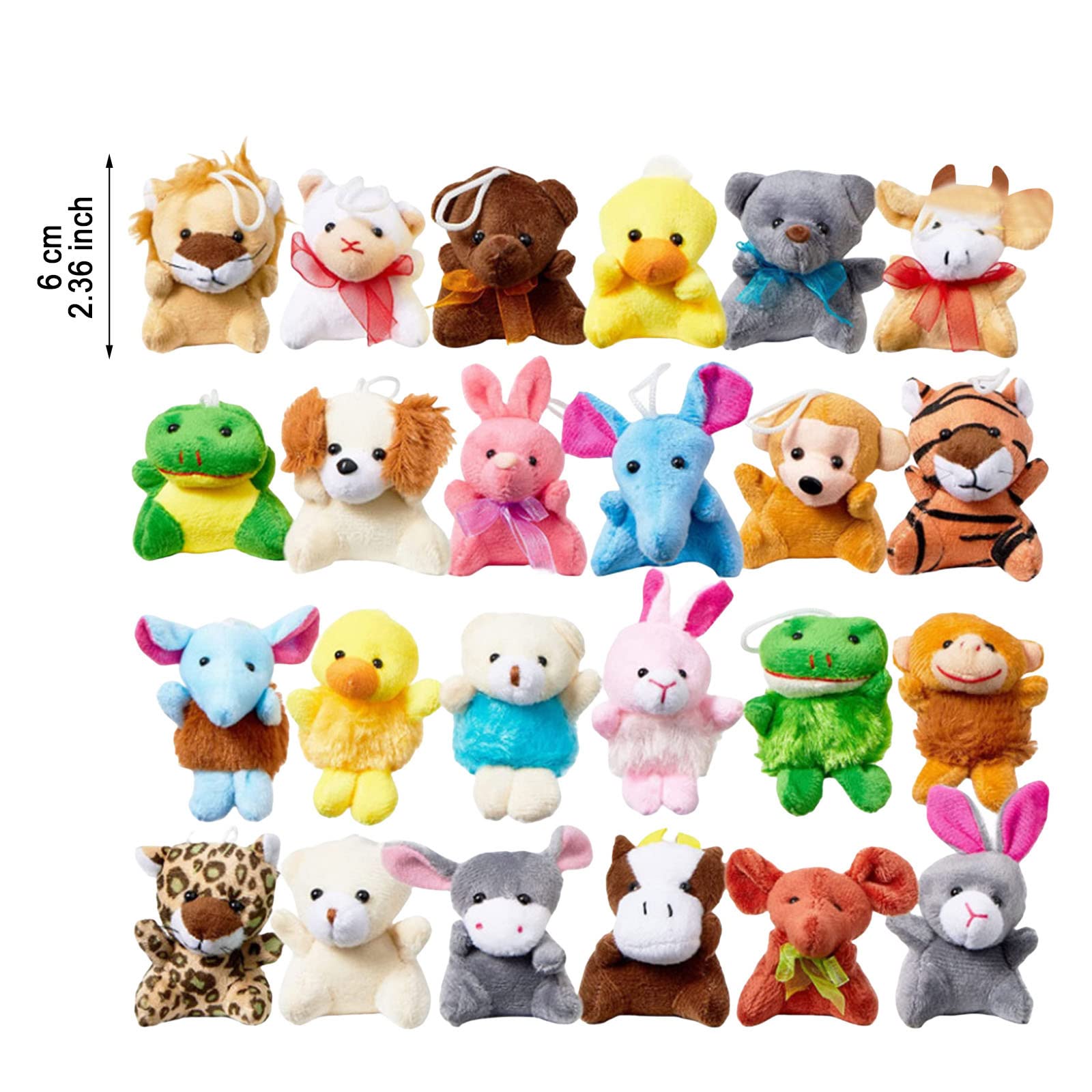 かわいいぬいぐるみ動物とお人形 Amazon.co.jp: 24 個ミニ動物ぬいぐるみ詰め合わせ動物キー