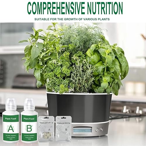 Miniatura 2 de Fertilizante para plantas apto para jardín interior hidropónico AeroGarden, suministros hidropónicos de 13.5 fl oz A&B alimentos para plantas con 4