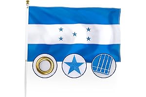 XIFAN Premium 3x5 FT Honduran National Flag, Embroidered Double Sided Honduras Flag