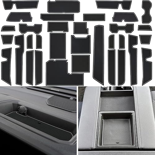 Forro de consola central para accesorios Toyota Tundra 2022 2023 2024 2025, inserto de soporte para vasos, borde interior de bolsillo de puerta,