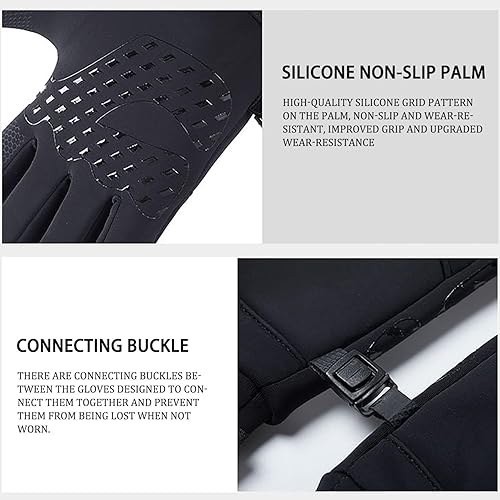 Miniatura 7 de Arcticz - Guantes térmicos de alta calidad, guantes para pantalla táctil, guantes resistentes al viento, guantes impermeables, para mujeres y hombres