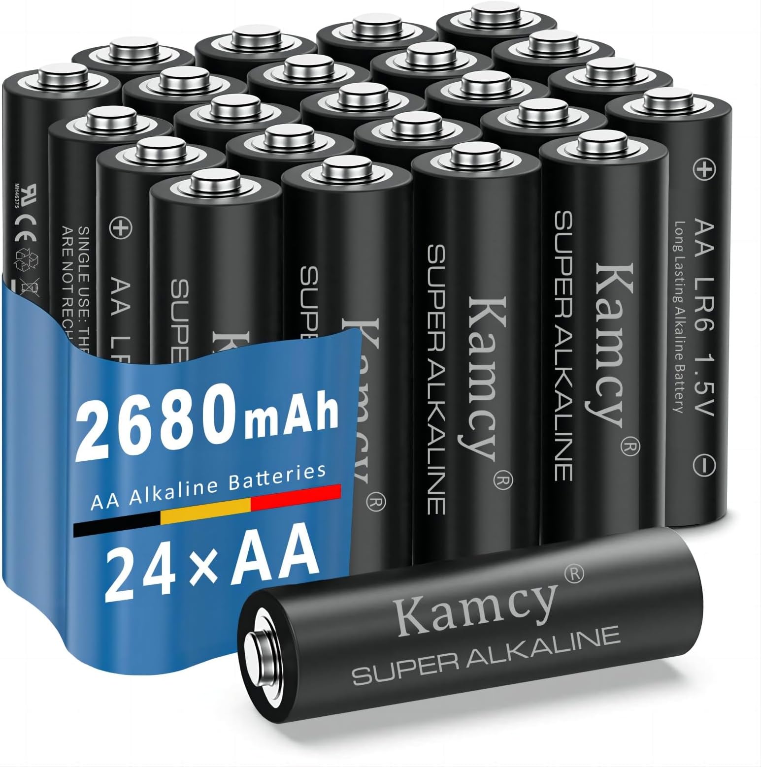 AA Batteries, Double A Batteries 24 Pack,Double A Battery,Piles AA, Triple AA Batteries 1.5V Long Lasting High-Performance AA Alkaline Batteries, Leakproof Design Single Use Battery