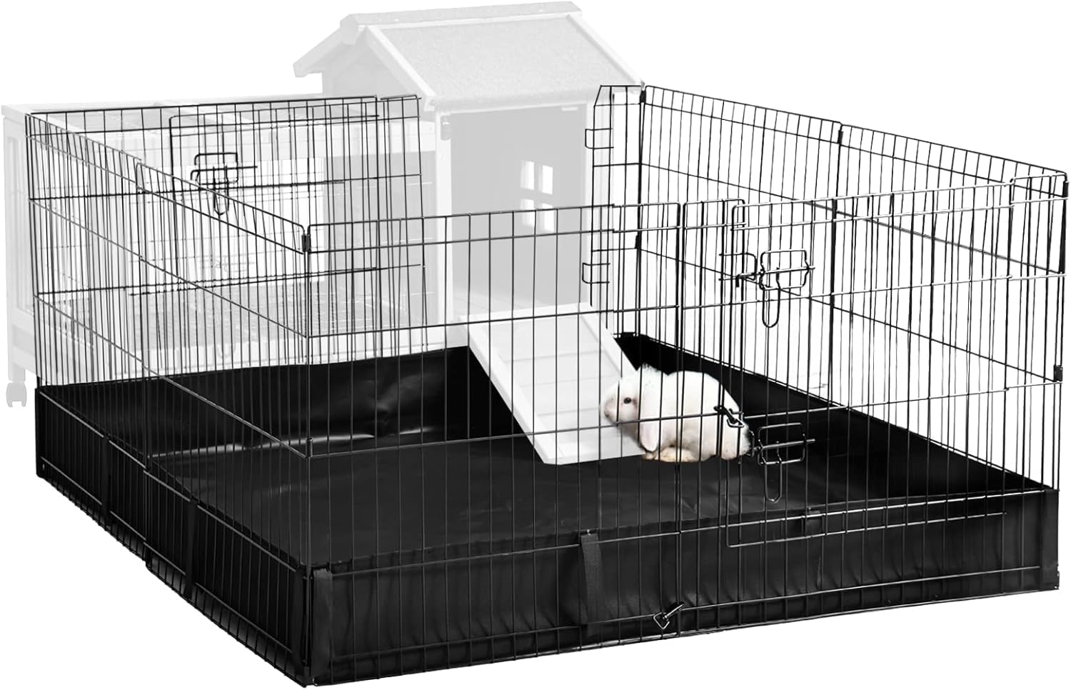 Aivituvin Pet Playpen Small Animal Cage Rabbit Pen Bunny Guinea Pig Playpen with Waterproof Floor Liner - Extension Playpen ONLY