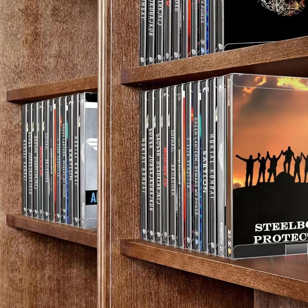 10 Pack Steelbook Protector Case Compatible with 4K UHD Blu-Ray Arrow Video PS3 PS4 PS5 Game Card Protective Case Crystal Clear Display Box (with Locking Tab)