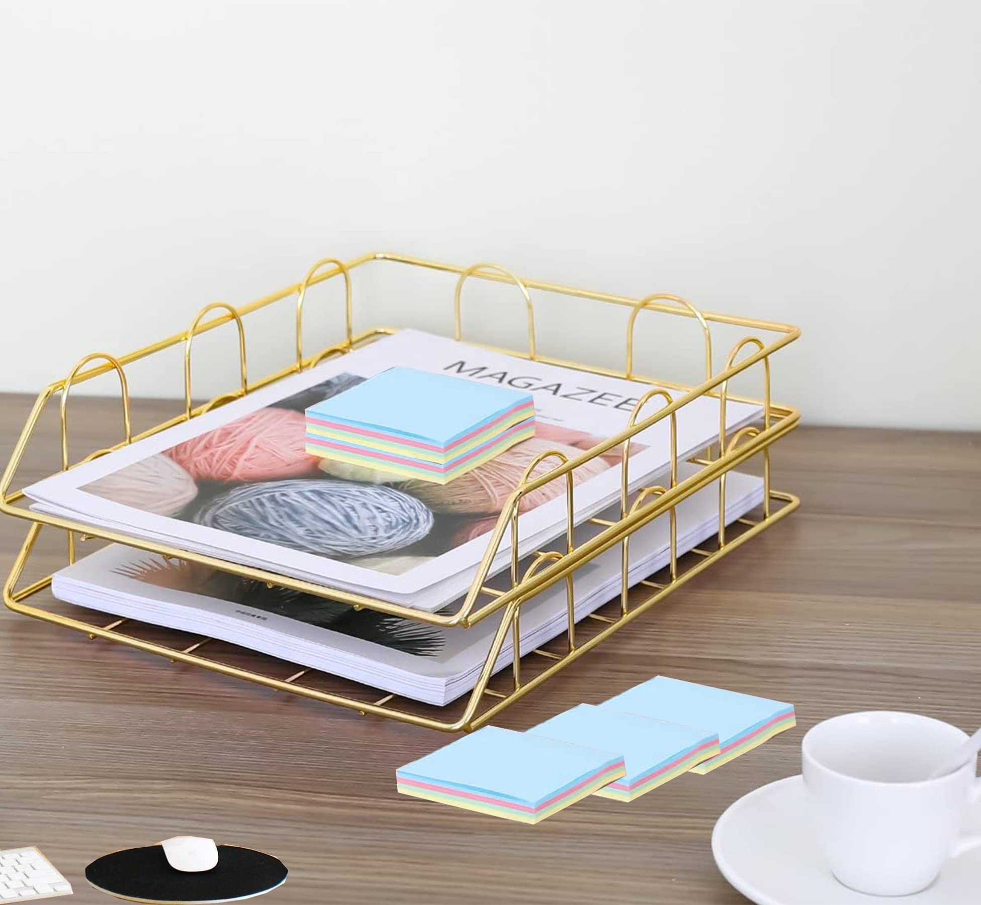 Buy 2 Tier Stackable Letter Trays File Rack Stackable Storage