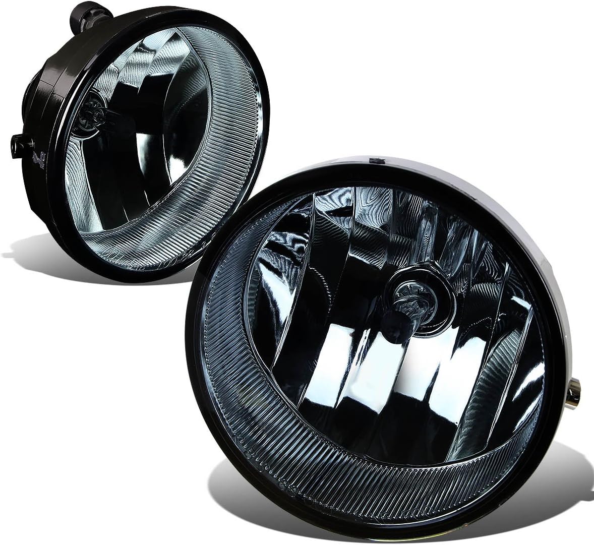 Auto Dynasty Fog lights Compatible with 2004-2016 Toyota Sequoia Solara Tacoma Tundra, Pair of OE Style Front Bumper Fog Light Lamp, Driver and Passenger Side, Smoke Lens