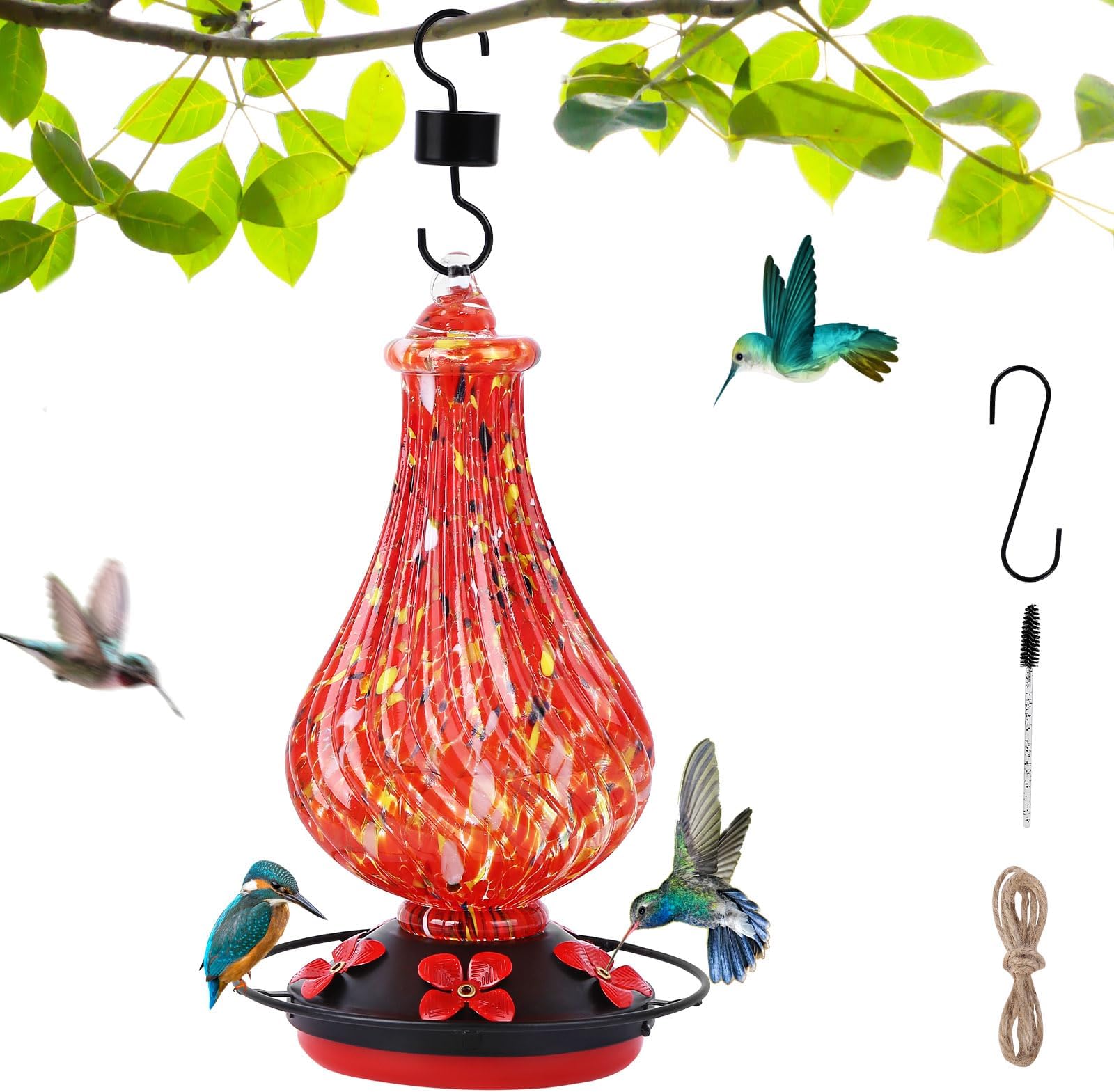 Feeder hummingbird metal brushed cagesbird Feeder hummingbird metal brushed cagesbird