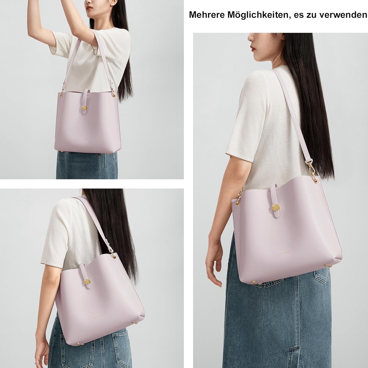 Cnoles Women Genuine Leather Designer Tote Bags Purses And Handbags For Women Fashion Ladies Top Handle Shoulder Satchel Bag - Image 2