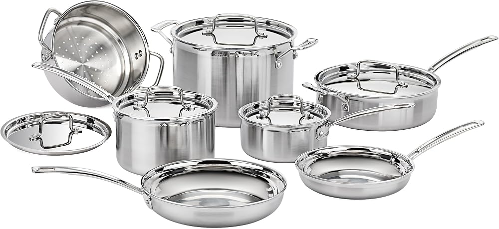Amazon product image of Cuisinart Cuisinart Stainless Steel Pots and Pans Set