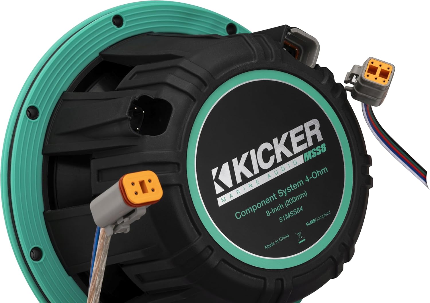 KICKER 51MSS84 - MSS 8-Inch Premium Marine 4-Ohm LED Component System, Pair