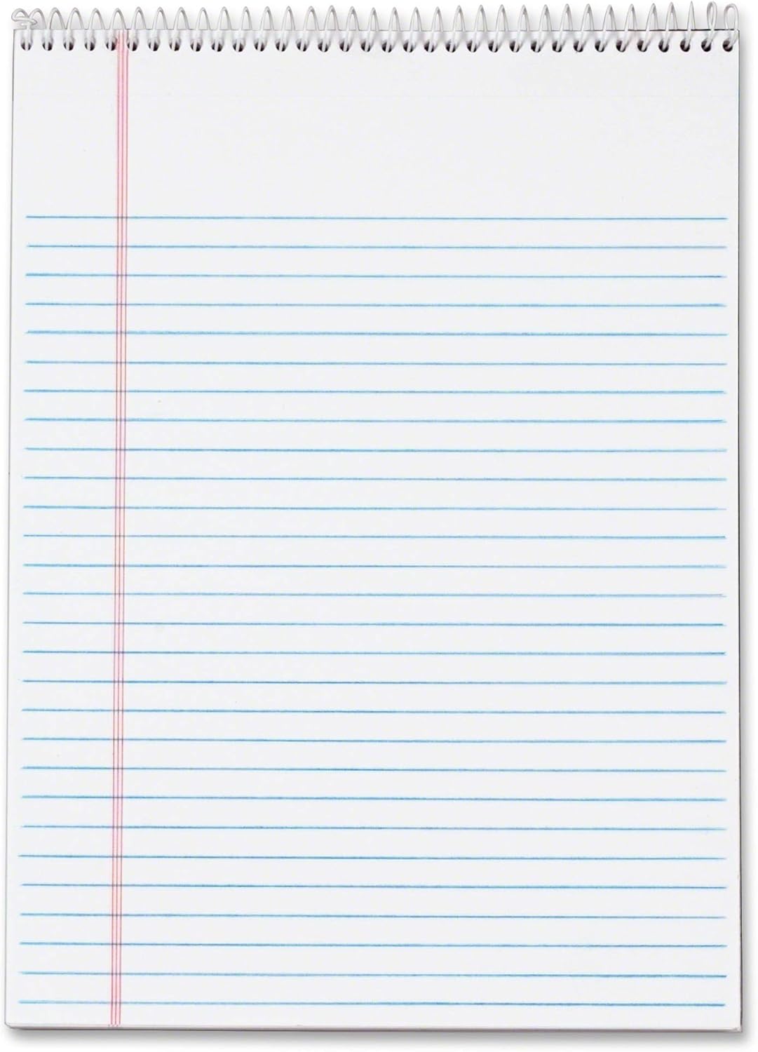 TOPS Docket Writing Tablet, Top Wirebound, 8-1/2 x 11-3/4 Inches, White, Legal/Wide Rule, 70 Sheets per Pad, 3 Pads per Pack (63633)