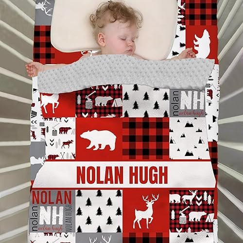 Miniatura 3 de Juego de ropa de cama personalizado para cuna para niñas bebés, juego de ropa de cama personalizado para cuna con nombre, ropa de cama de oso de