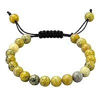 Vista 170 de Amazing Gemstone Yaxaite Bracelet for Women Men's Gifts - Protection Healing Crystal Bracelet - 8mm Gemstone Beaded Adjustable Bracelet Pulseras