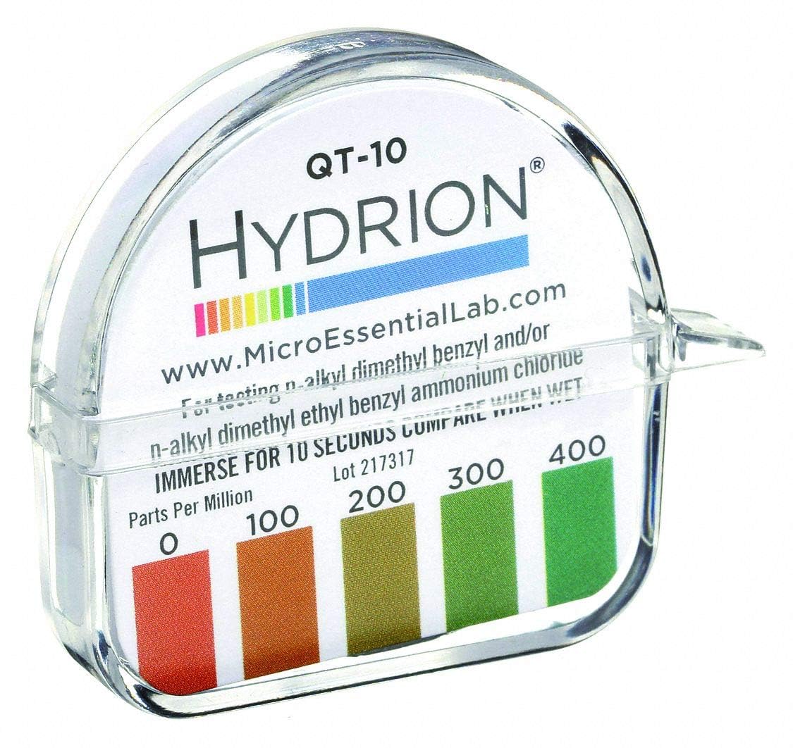 Quat Sanitizer Test Strips - Measure 0-400 ppm -1