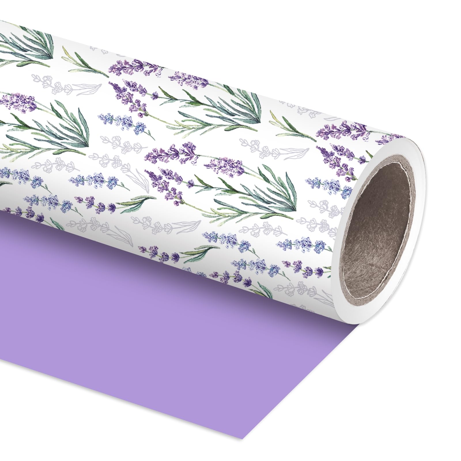 Photo 1 of **Similar item**
JarThenaAMCS Lavender Wrapping Paper - Mini Roll - 17 Inch x 32.8 Ft Watercolor Purple Flower Floral Reversible Gift Wrap Paper for DIY Crafts Wedding Birthday Bridal Shower