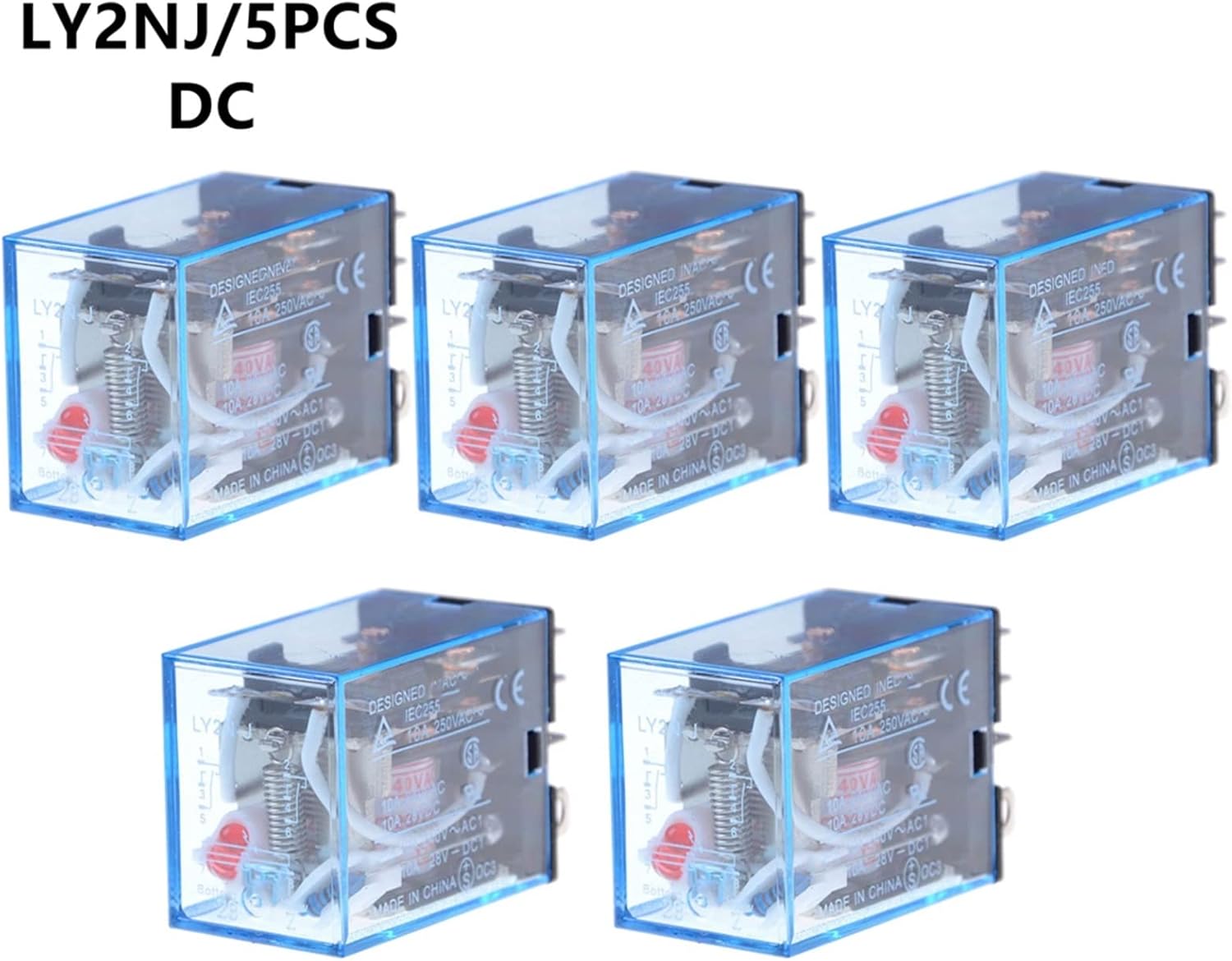 10Pcs Relay LY2NJ DC 12V 24V 36V 48V 110V 220V Small 10A 8PIN Coil DPDT(DC 36V)