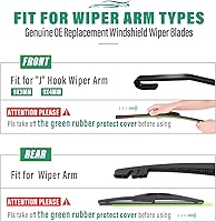 Vista 86 de 26" 20" 16" Windshield Wiper Blades Replacement for Dodge Grand Caravan 2008-2020 / Chrysler Town & Country 2008-2016 Premium All Weather Front Rear