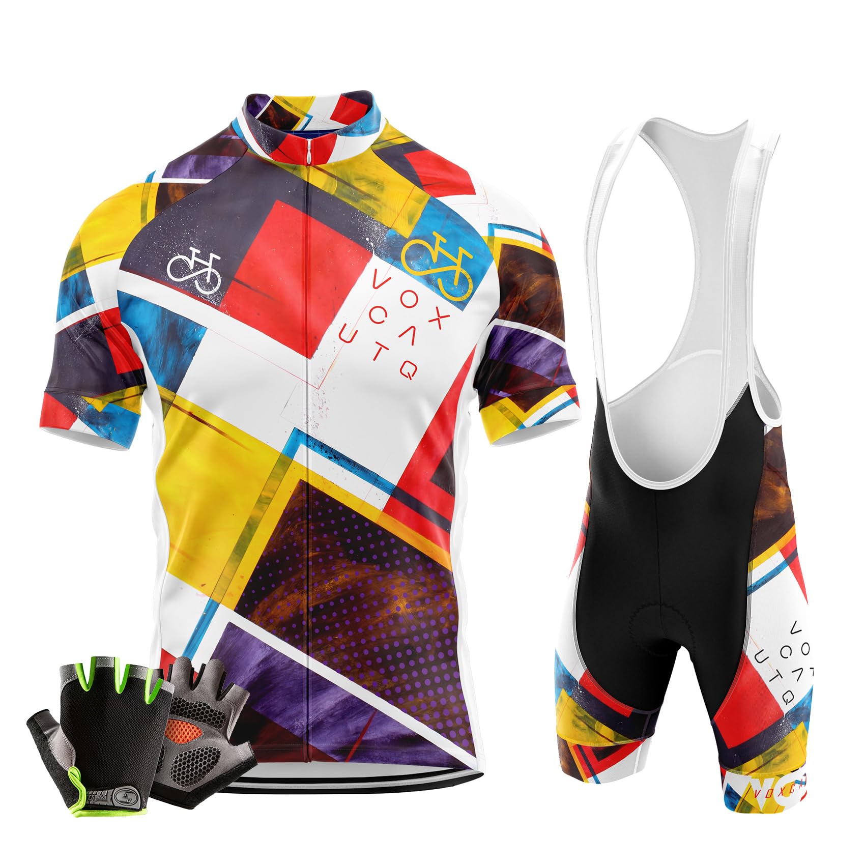 Tuta Da Ciclismo Uomo Manica Corta - Set Completo Con Guanti, Estate 2024, Pro Team, Traspirante - Foto 3