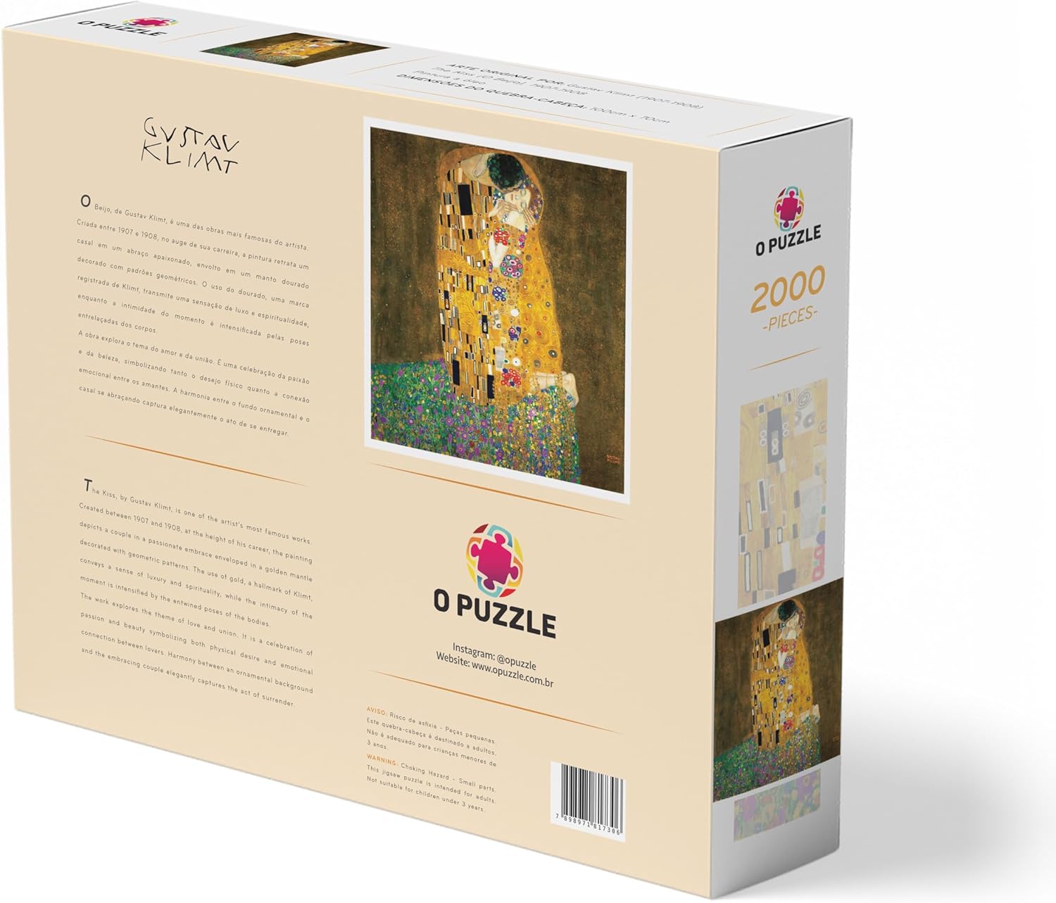 Jigsaw Puzzles 2000 Pieces Kiss by Gustav Klimt Full Size Poster Puzzle Adult Kids Educational Game Challenge Stress Relief