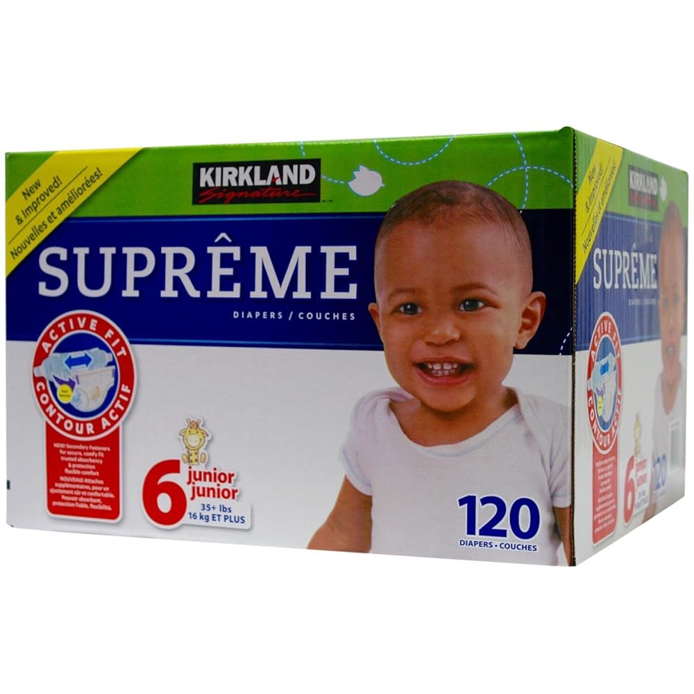 Kirkland Signature Diapers Size 6 Quantity 120