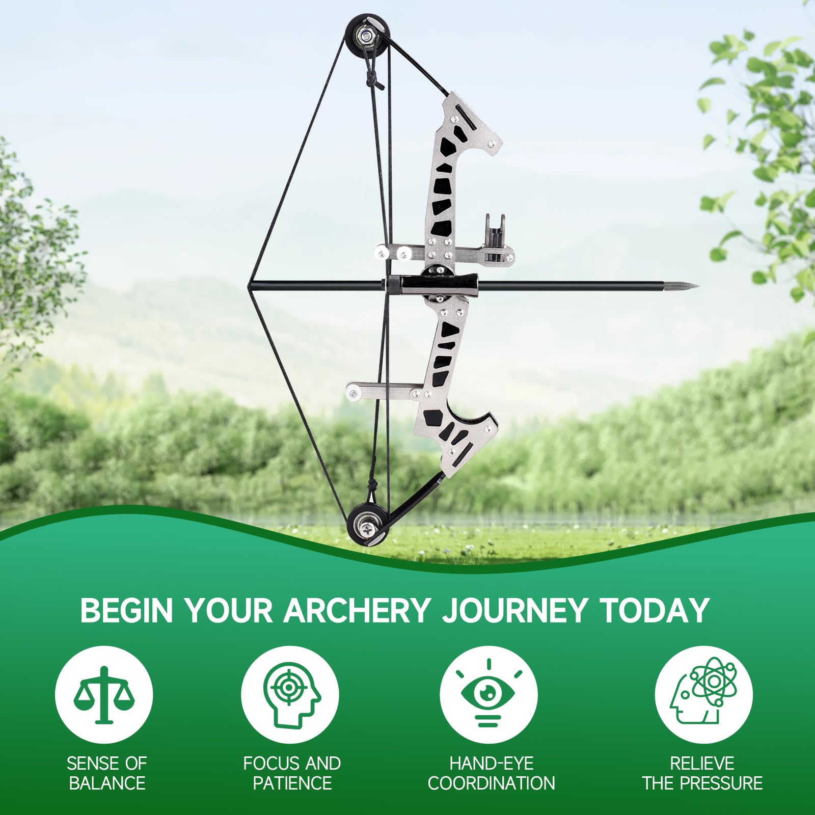 6.3/9 Mini Compound Bow And Arrows Set For Target Shooting Hunting Games Pocket Bow Survival Bow Archery Gift 6521763ec9e7200c17300e48