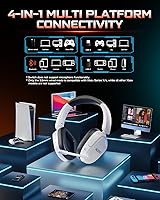 Vista 6 de NUBWO Wireless Gaming Headset for PC, PS5, PS4, Connect to Game & Phone Simultaneously (2.4GHz + Bluetooth), 3 EQ Modes, 50H Battery, PS5 Headset