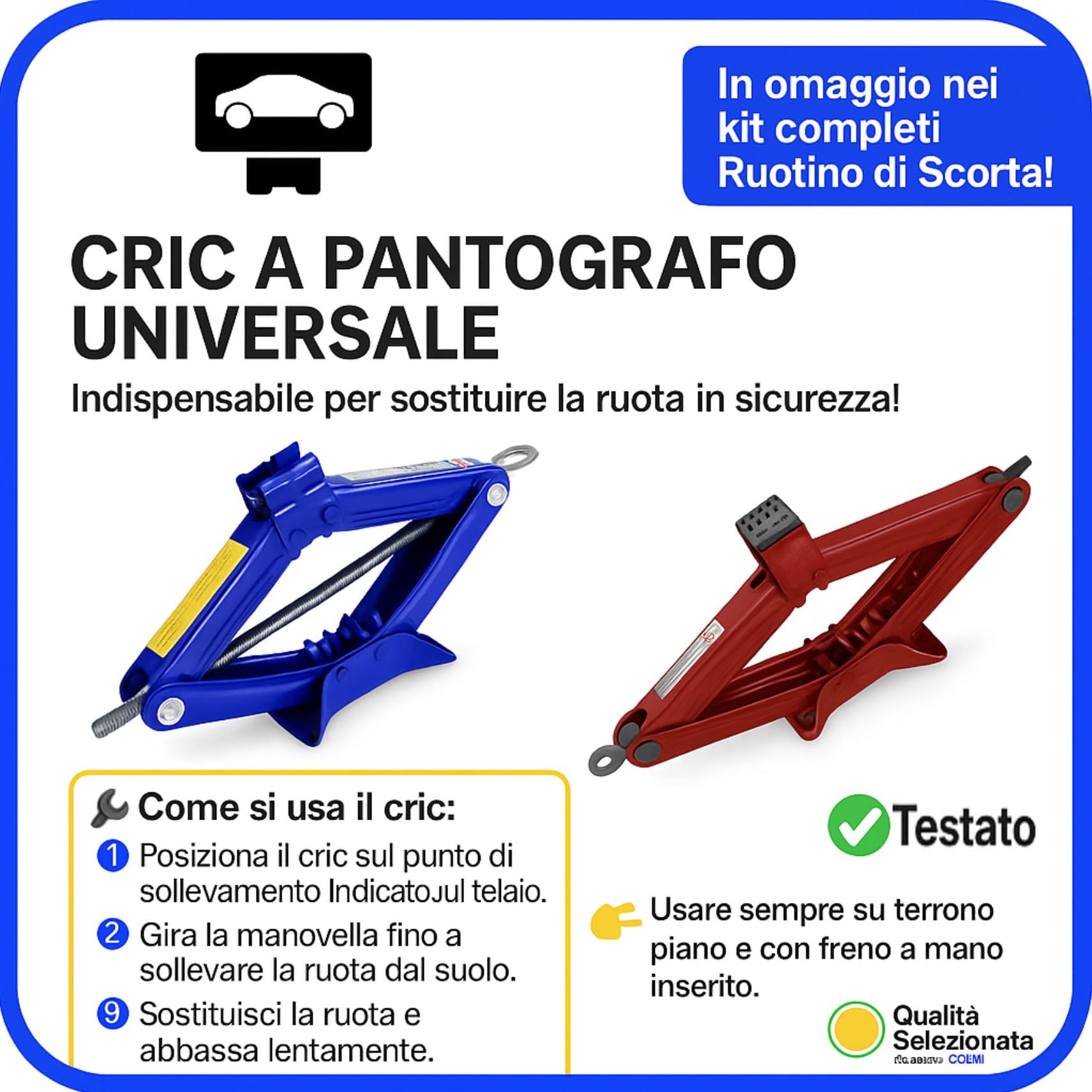 Ruotino di scorta Compatibile per Dacia Duster 18 pollici 5 fori con Cric e Chiave