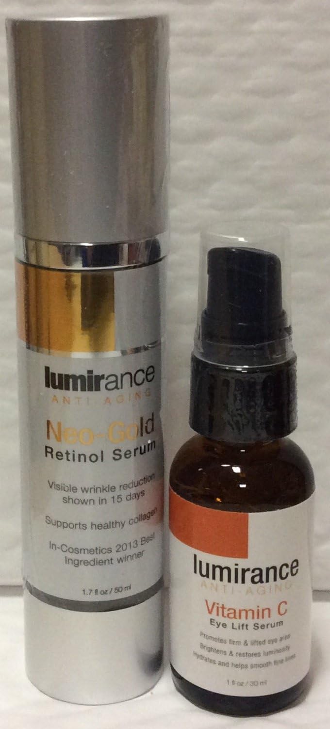 Retinol Serum and Vitamin C Serum Anti-Aging Skincare Duo