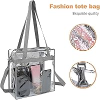 Vista 4 de BAGAIL Bolsas transparentes aprobadas para estadios con cierre de cremallera, bandolera bandolera con correa ajustable