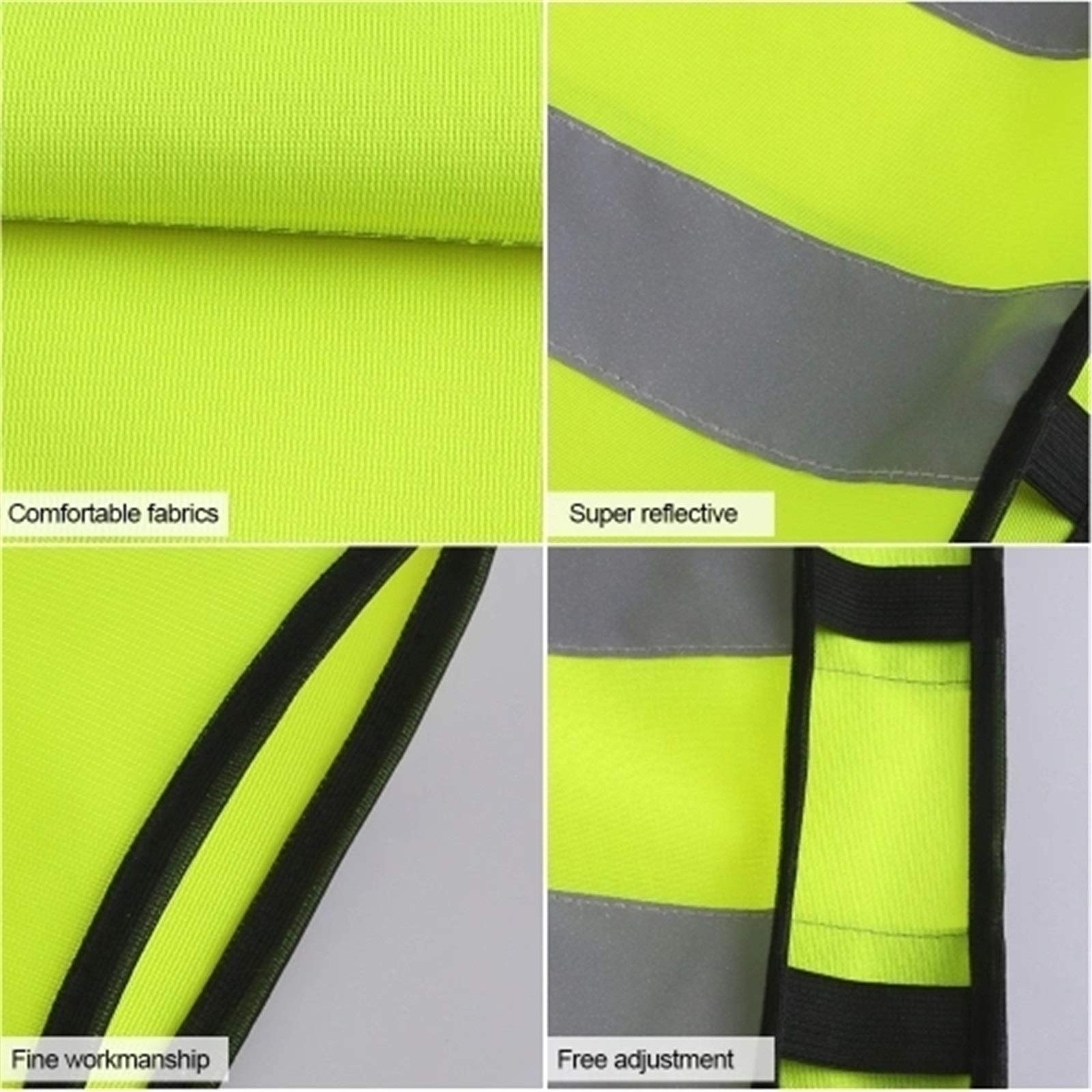 Gilet Réfléchissant Vêtements de Travail Sécurité la sécurité pour L'extérieur(M)