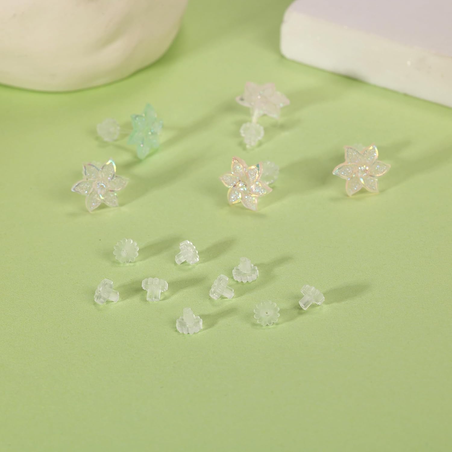 AoedeJ Colorful Plastic Post Earrings for Sensitive Ears - Medical Grade Stud Earrings for Women - Image 5